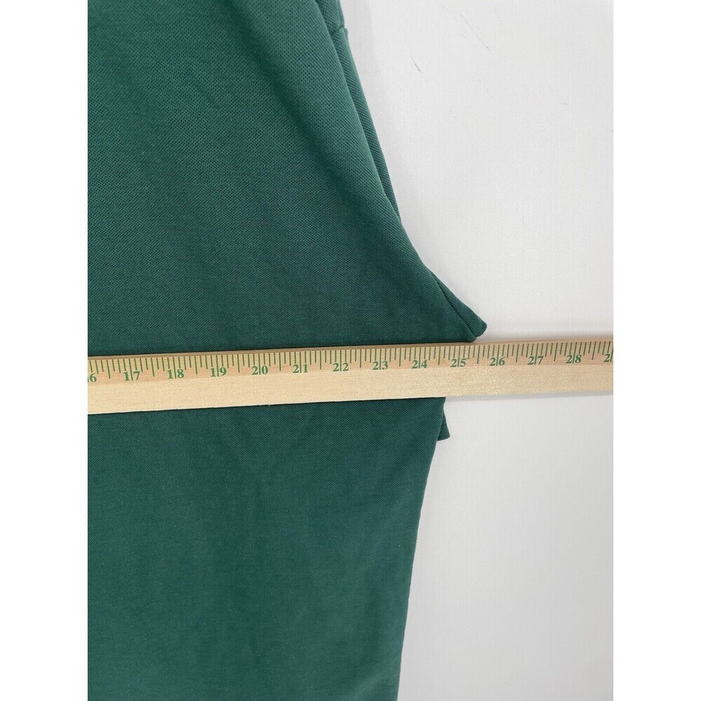 Vintage 90s DKNY Jeans Green Cream Chest Logo Graphic Print Ringer T-Shirt USA - Picture 6 of 10